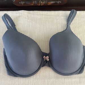 Victoria's Secret Charcoal Bra with Pink Bow